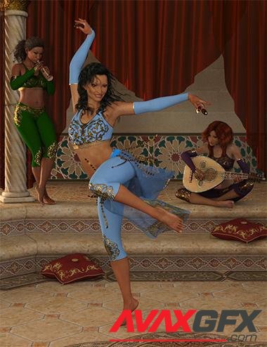 Bellydance Melodie Poses and Props for Genesis 8 Females