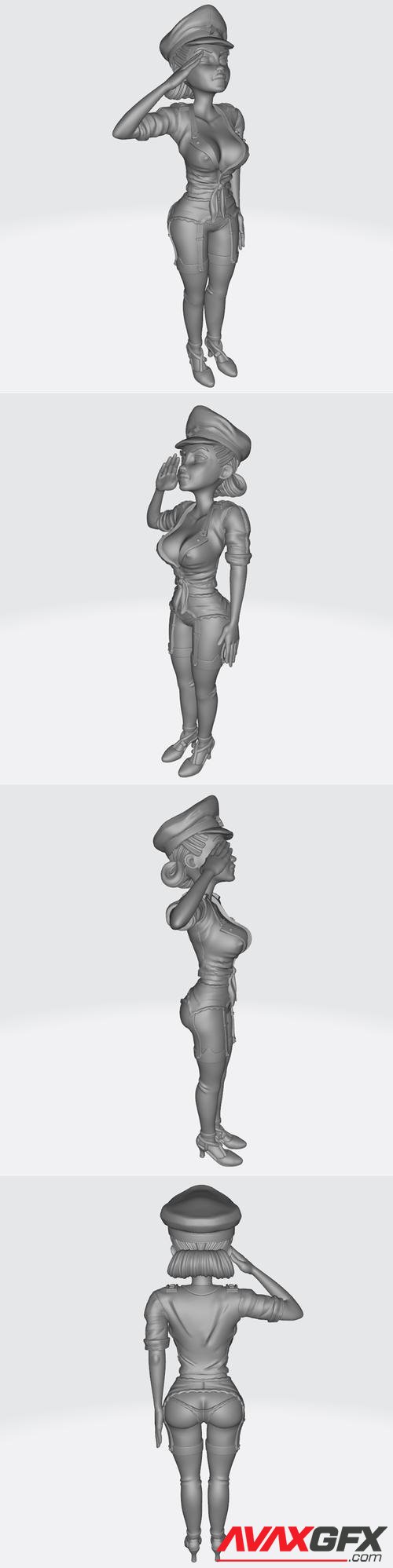 Army Girl – 3D Printable STL