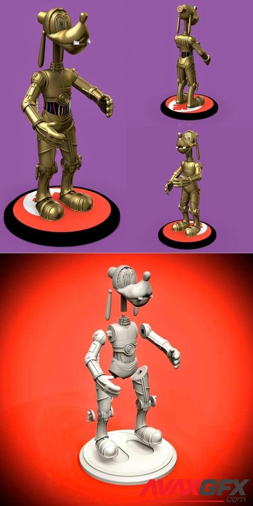 Romwba Goofy as C3PO – 3D Printable STL