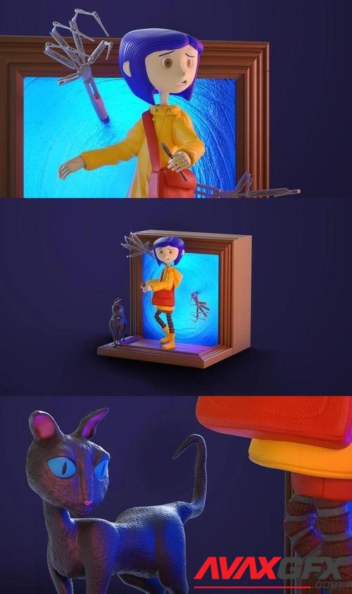 Coraline Lamp Diorama – 3D Printable STL