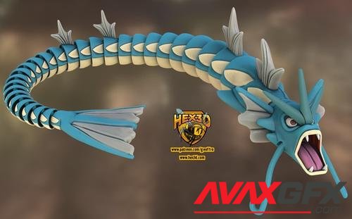 Articulated Gyarados – 3D Printable STL