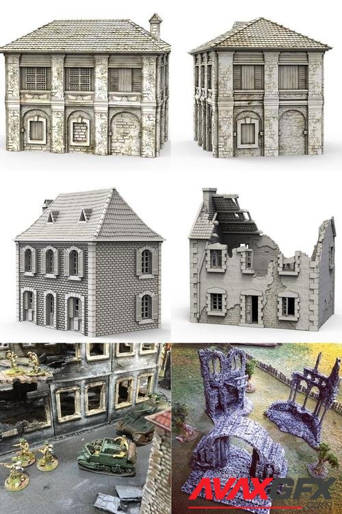 WWII Ruins Complete – 3D Printable STL