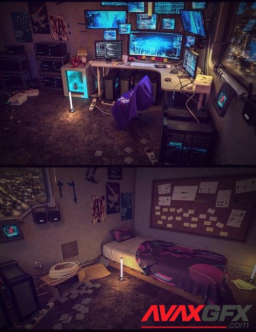 Hacker Hideout Room