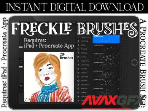 20+ Procreate Freckle Brush Set - 1183346421