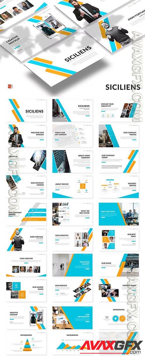 Siciliens - Business Powerpoint, Keynote and Google Slides Template