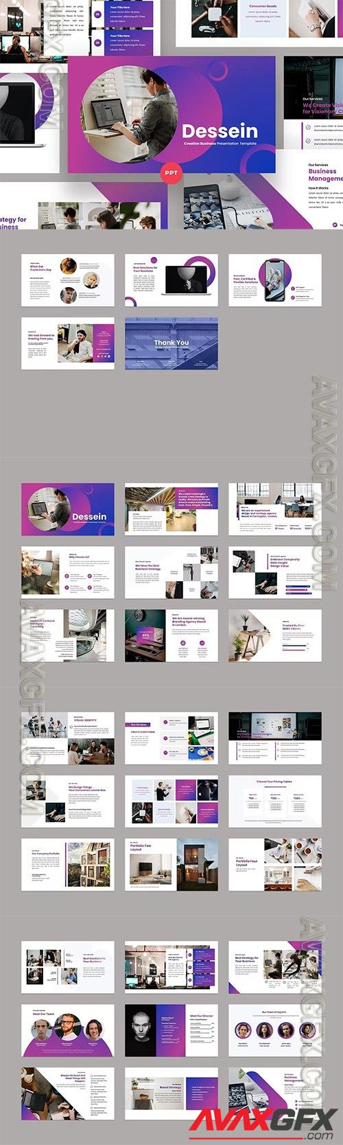 Multipurpose Creative Business PowerPoint Template VWNW5GT