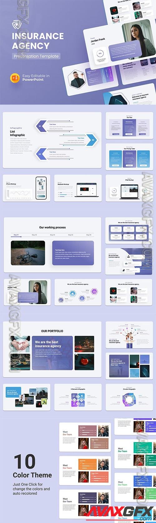 Insurance Agency PowerPoint Presentation Template FH6LBRY