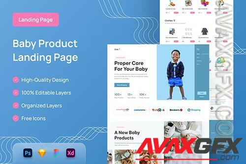 Baby Product Landing Page - UI Design PNFHXB2