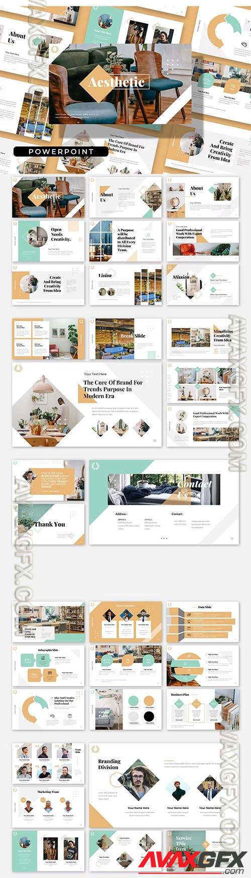Aesthetic - Clean Creative Business Powerpoint, Keynote and Google Slides Template