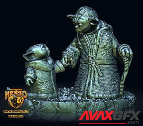 Yoda Grogu Diorama – 3D Printable STL