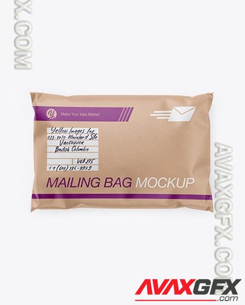 Kraft Mailing Bag Mockup - Top View 54740 TIF
