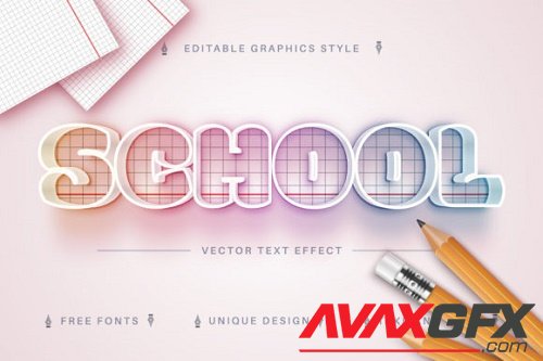 School Textbook - Editable Text Effect - 1866783