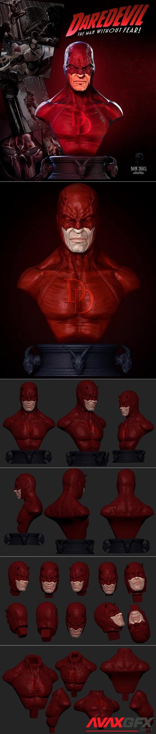 Daredevil Bust – 3D Printable STL