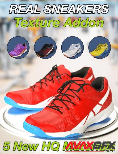 Slide3D Real Sneakers for Genesis 3 Female(s) Texture Addon