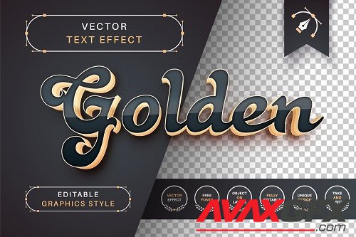 Golden Dark - Editable Text Effect - 7092685