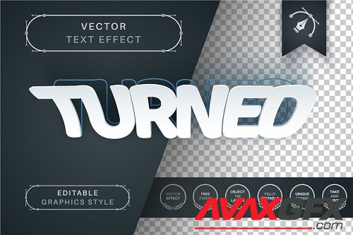 Turn Paper - Editable Text Effect - 7093455