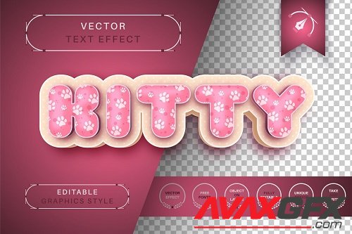 3D Kitty - Editable Text Effect - 7093470