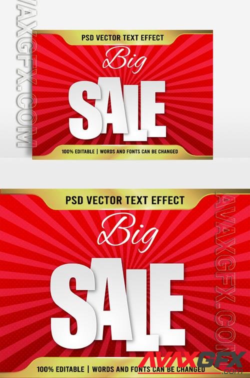 Sale Beautiful text effect Text 3D