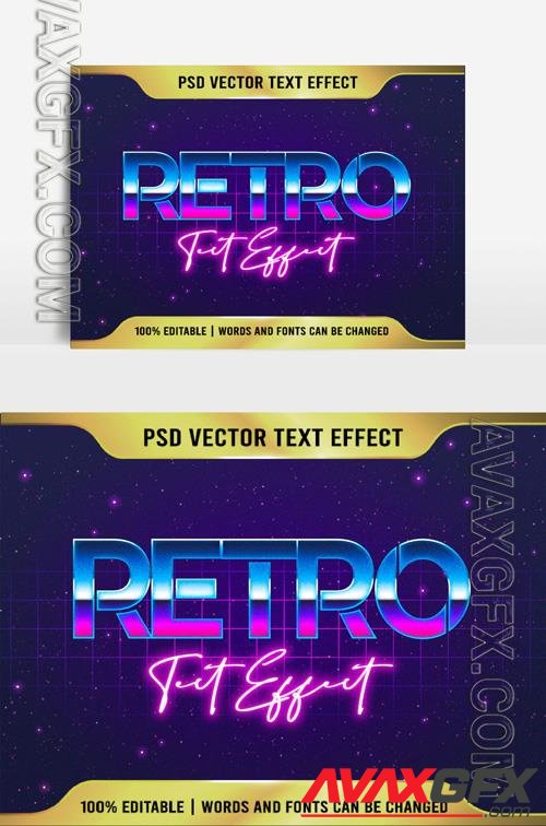 Beautiful text effect 3D Effect Retro