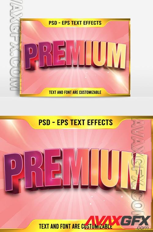 Beautiful Premium text effect 3D Effect