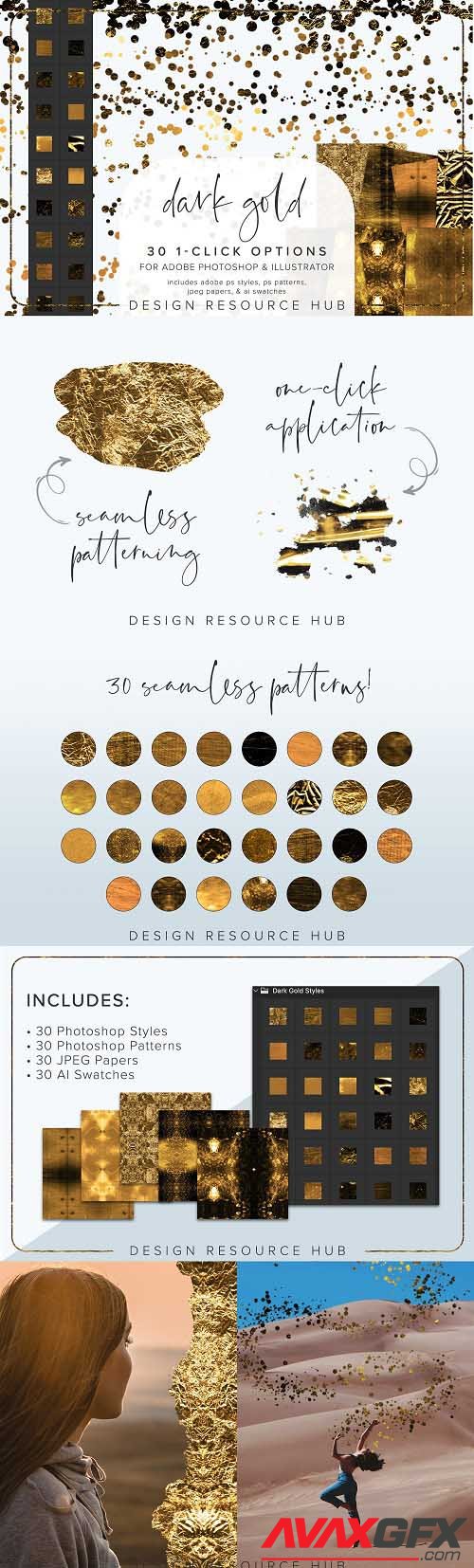 Dark Gold Foil Photoshop Styles - 1842508