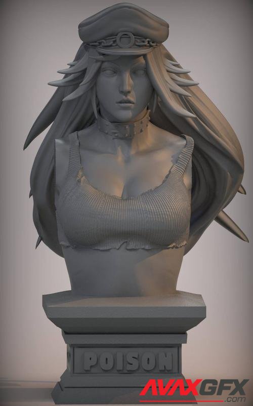 Poison bust – 3D Printable STL