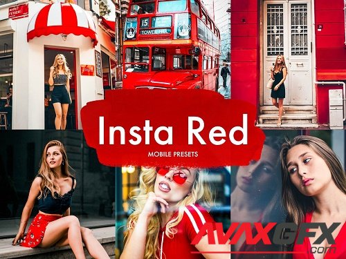 5 Insta Red Mobile Presets - 7068394