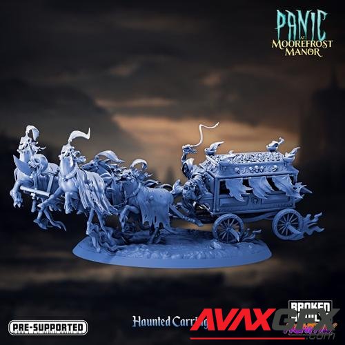 Broken Anvil Miniatures - Panic at Moorefrost Manor - Haunted Carriage – 3D Printable STL