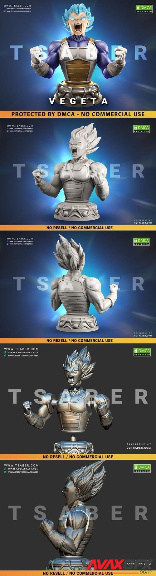 Vegeta Bust - Dragon Ball – 3D Printable STL