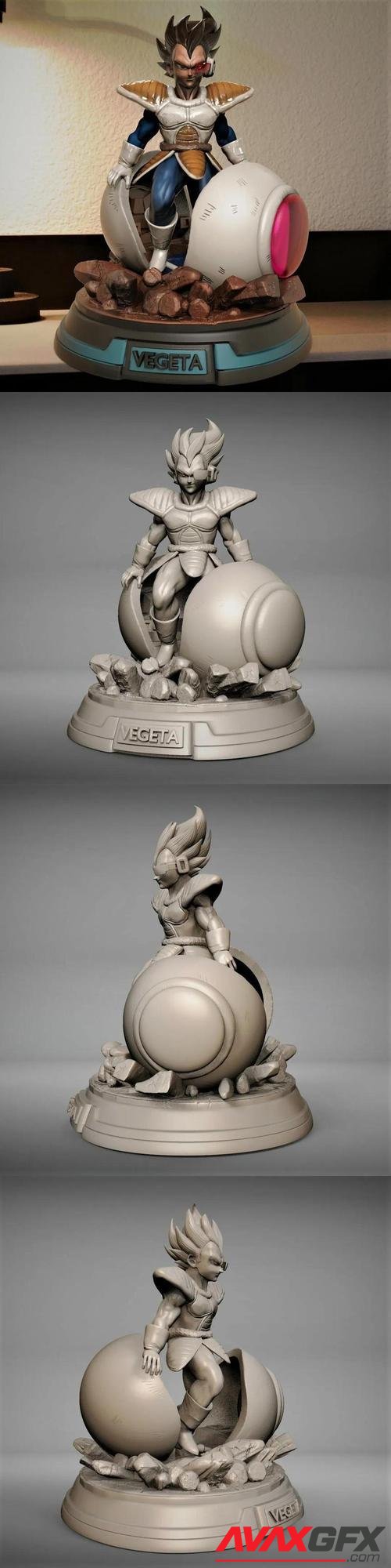 Vegeta in Capsule – 3D Printable STL