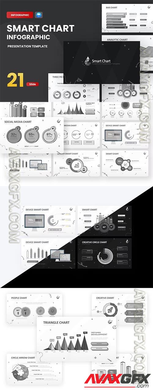 Smart Chart Infographic Doodle Keynote Template