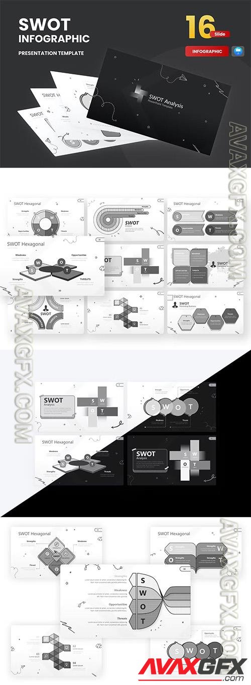 SWOT infographic Doodle Keynote Template