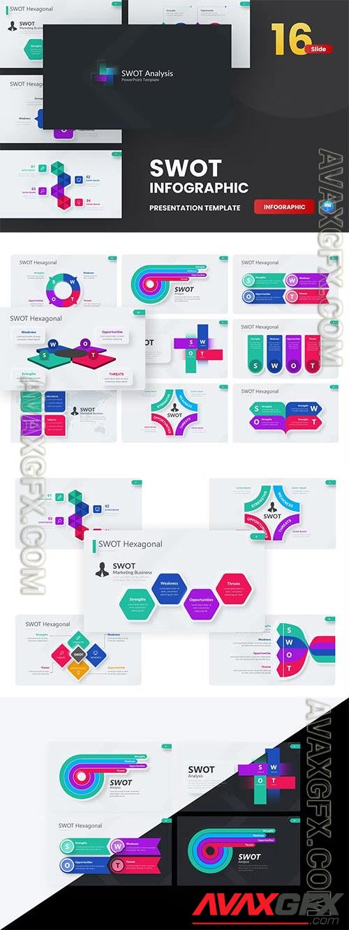 SWOT infographic Neumorph Keynote Template