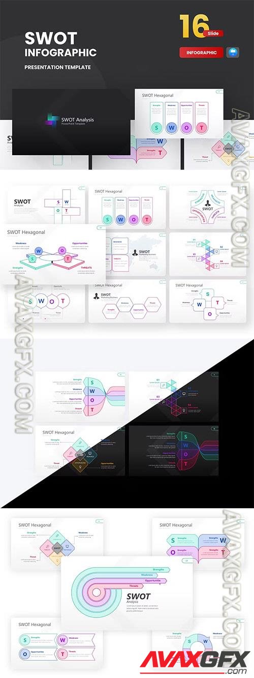 SWOT infographic Outline Keynote Template
