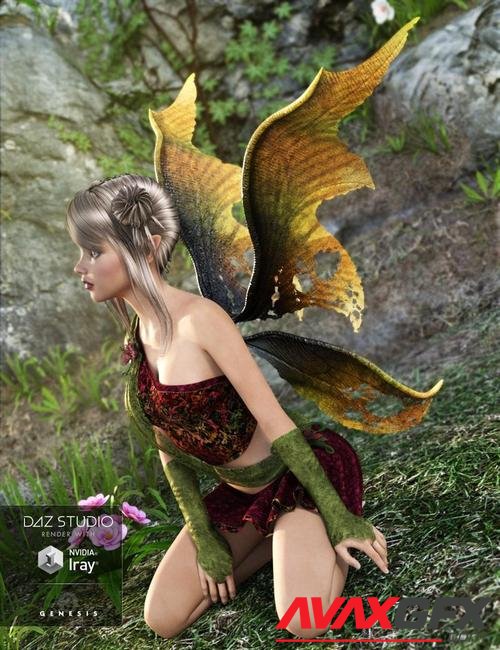 Dark Fairy Wings for Genesis 3 Female(s)