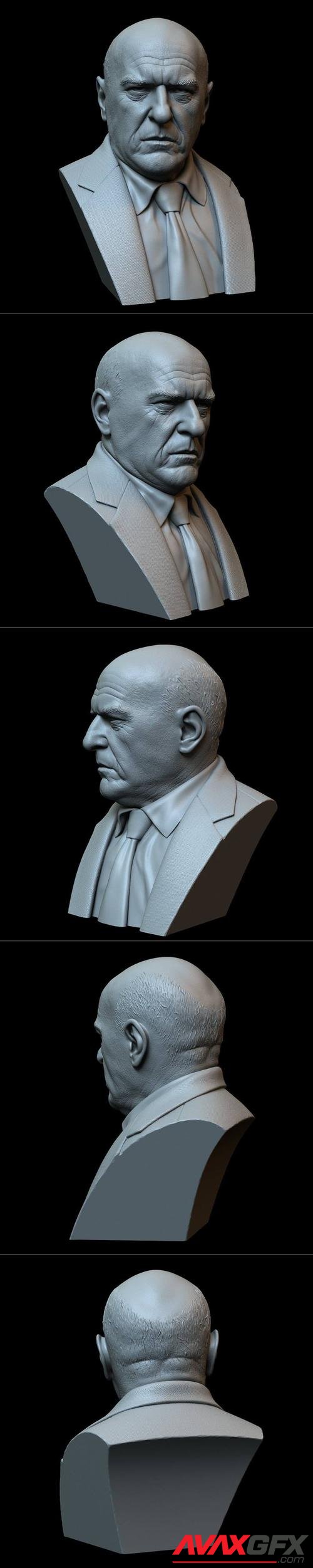 Hank Schrader Bust from Breaking Bad – 3D Printable STL