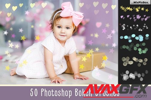 50 Bokeh Photoshop Brushes - 778982