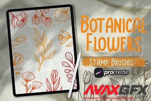 Botanical Floral Brush Stamp Procreate