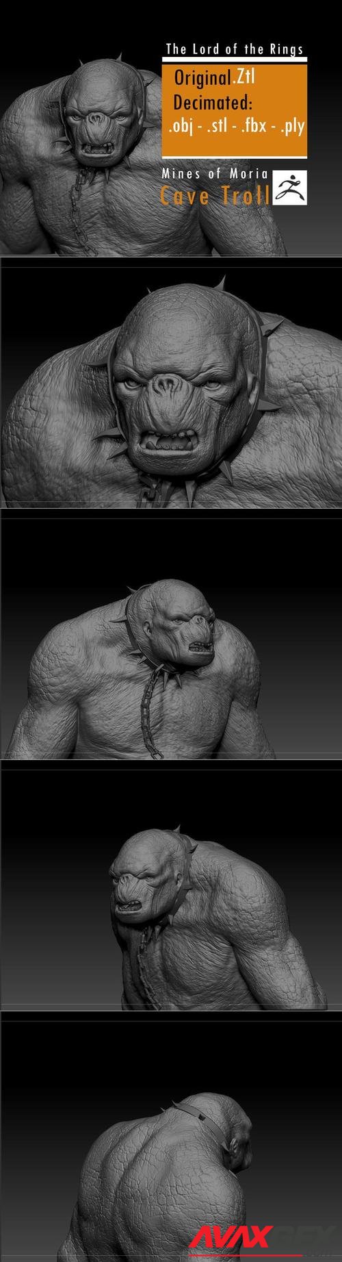 Cave Troll The Lord of the Rings – 3D Printable STL