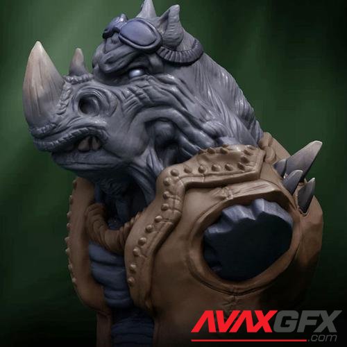 Rocksteady Bust – 3D Printable STL