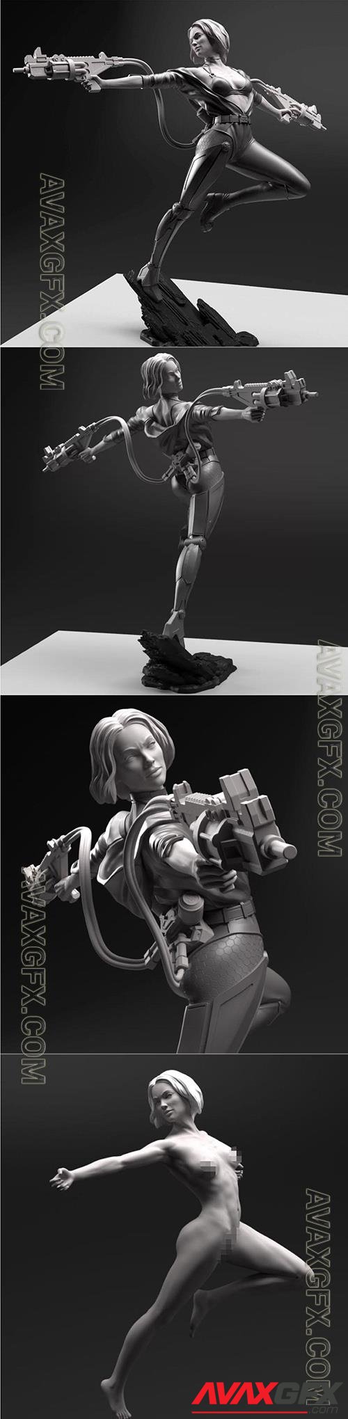 The double gunner Lea 3D Printable STLable