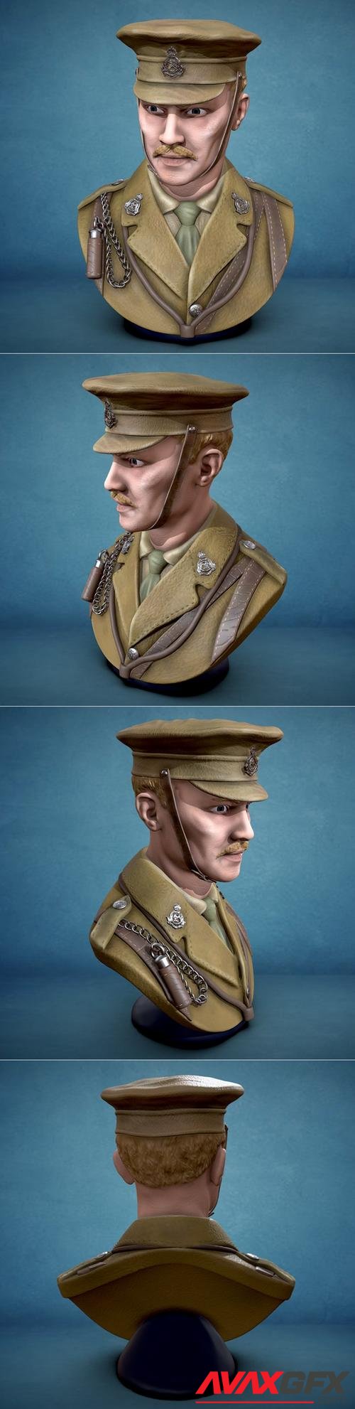 Cavalry Officer - WW1 - British – 3D Printable STL