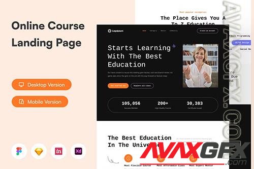 Online Course Landing Page UI KIT