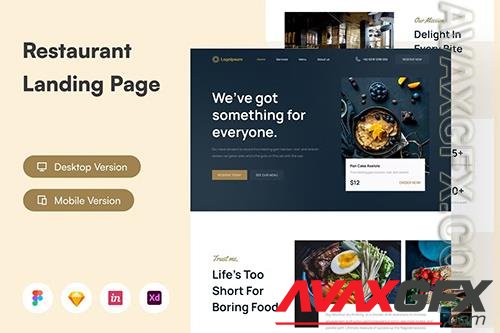 Restaurant Landing Page UI KIT