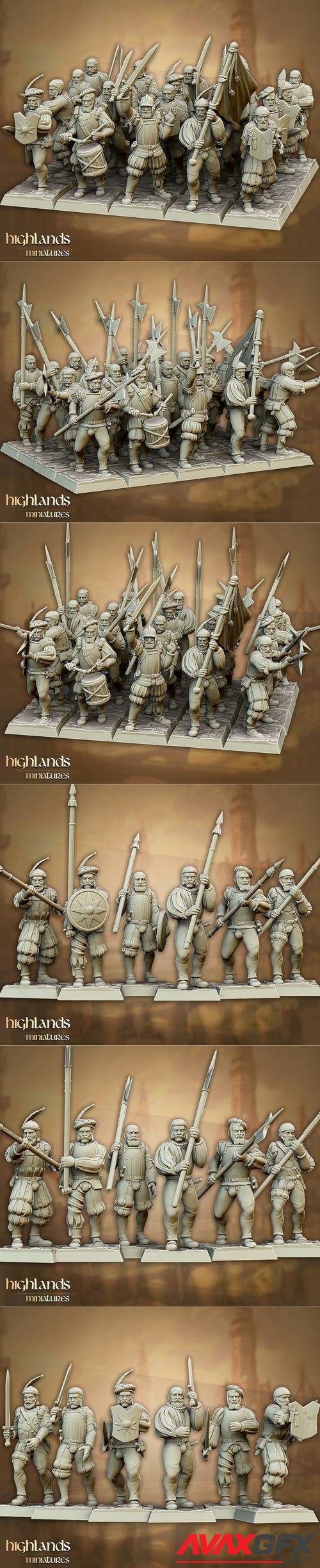 Highlands Miniatures - Sunland Imperial Troops – 3D Printable STL