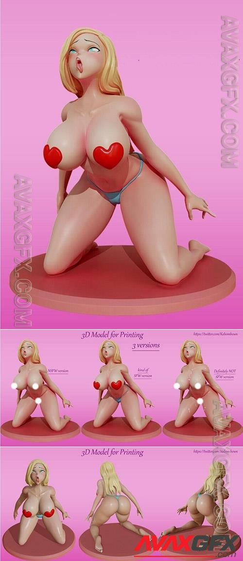 Sexy Anime Girl 3D Printable STLable