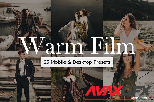 25 Warm Film Lightroom Presets LUTs - 7105249