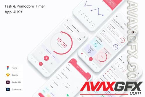 Task & Pomodoro Timer App UI Kit