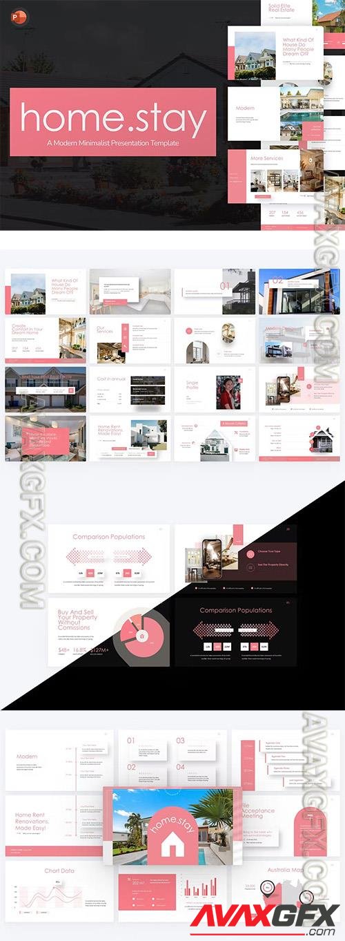 Homestay Real Estate PowerPoint Template