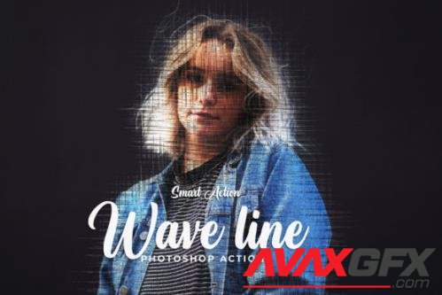 Wave Line Photo Effect - Photoshop Action - 7111275